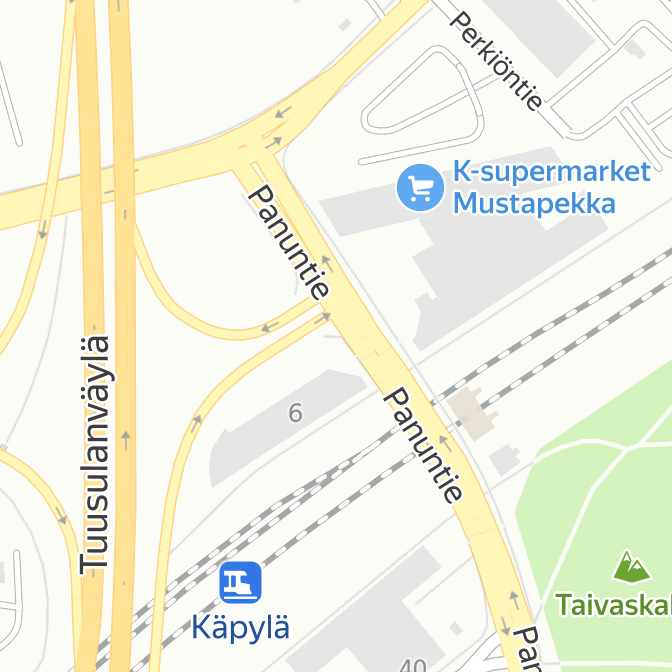 Public transport stop: Käpylän asema, Helsinki. Transport: bus — Yandex Maps