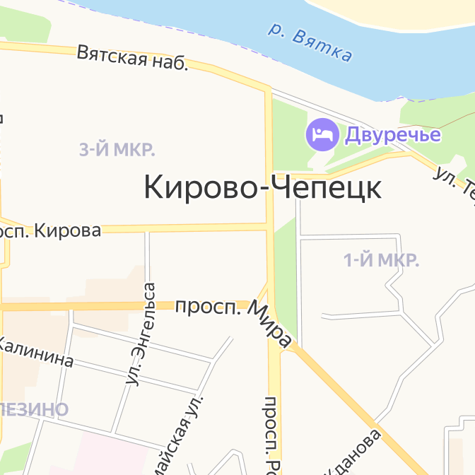 карта кирово чепецк с улицами и номерами
